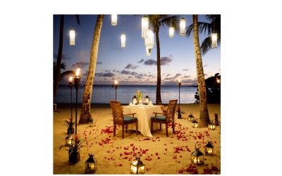 table romantique à la plage